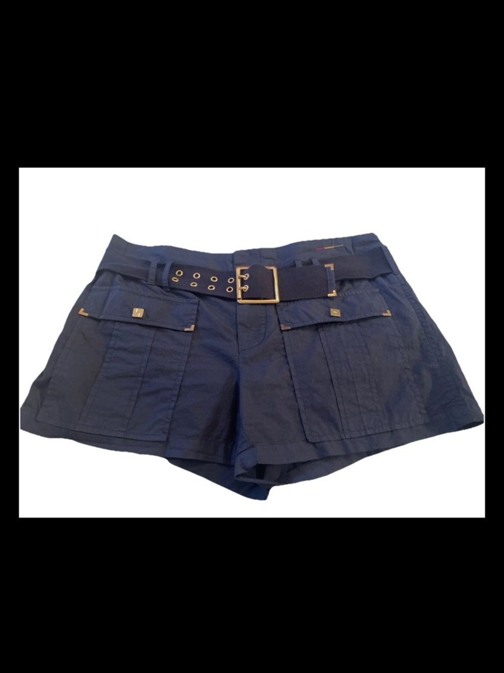 Y2K L.A.M.B. By Gwen Stefani Blue Military Shorts Where Did My Lamb Go Size 6